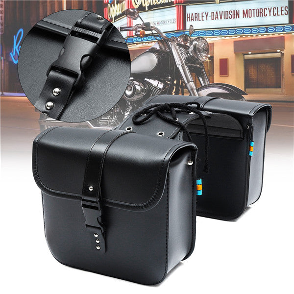 Motorcycle Saddle Bag Bike Side Storage Fork Tool Pouch Organizer