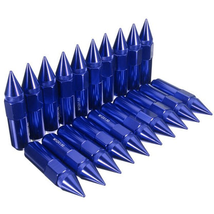 Car Aluminum Wheels Rims Lug Nuts Spiked Extended Tuner 20pcs M12X1.5 60mm