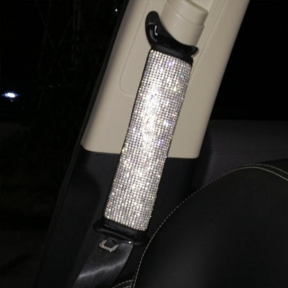 Car Shift Knob Handbrake Seatbelt Cover Bling Crystal Interior Decor 3 Pcs Sets