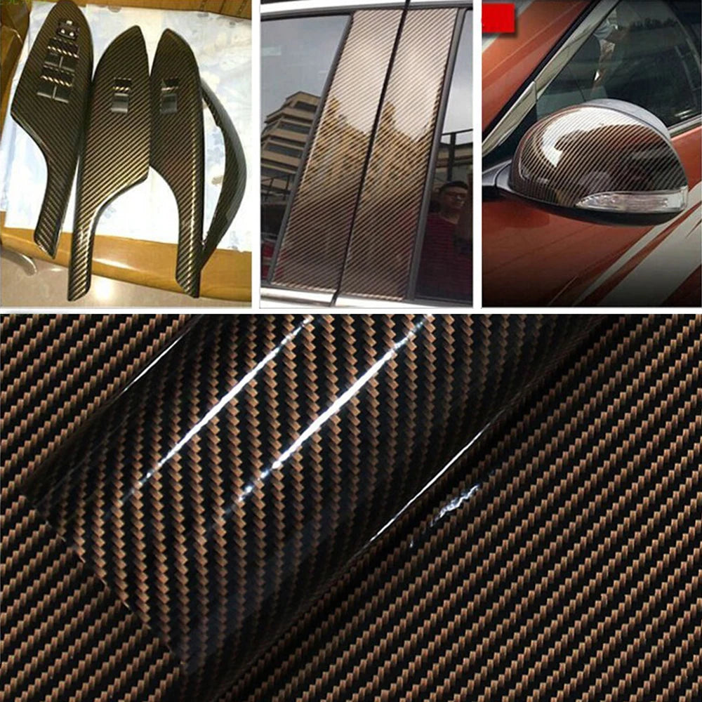 10/20/30*152cm Car Body Stickers 2D Carbon Fiber Vinyl Film Vehicle DIY