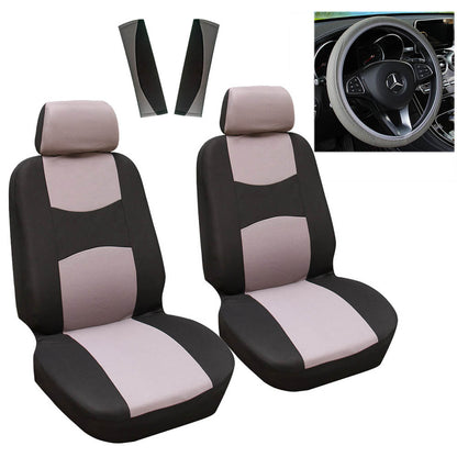 Car Motors Seat Cover Leather Steering Wheel 9 Pcs/Set