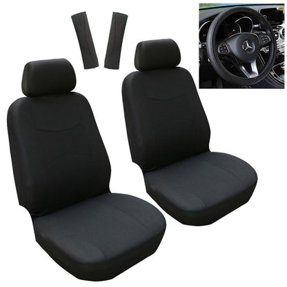 Car Motors Seat Cover Leather Steering Wheel 9 Pcs/Set