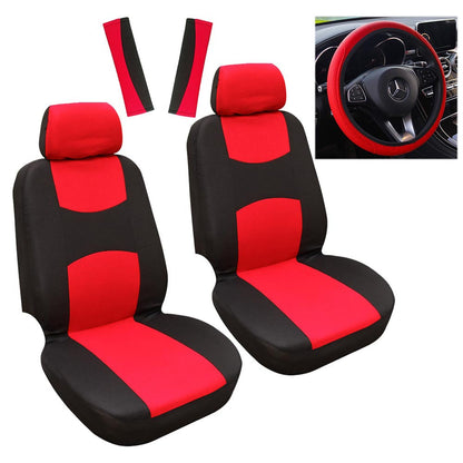 Car Motors Seat Cover Leather Steering Wheel 9 Pcs/Set