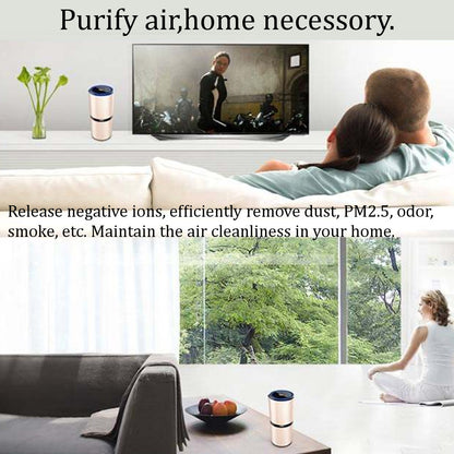 Car Home Negative Ions Air Purifier Air Cleaner PM2.5 Odors Eliminator