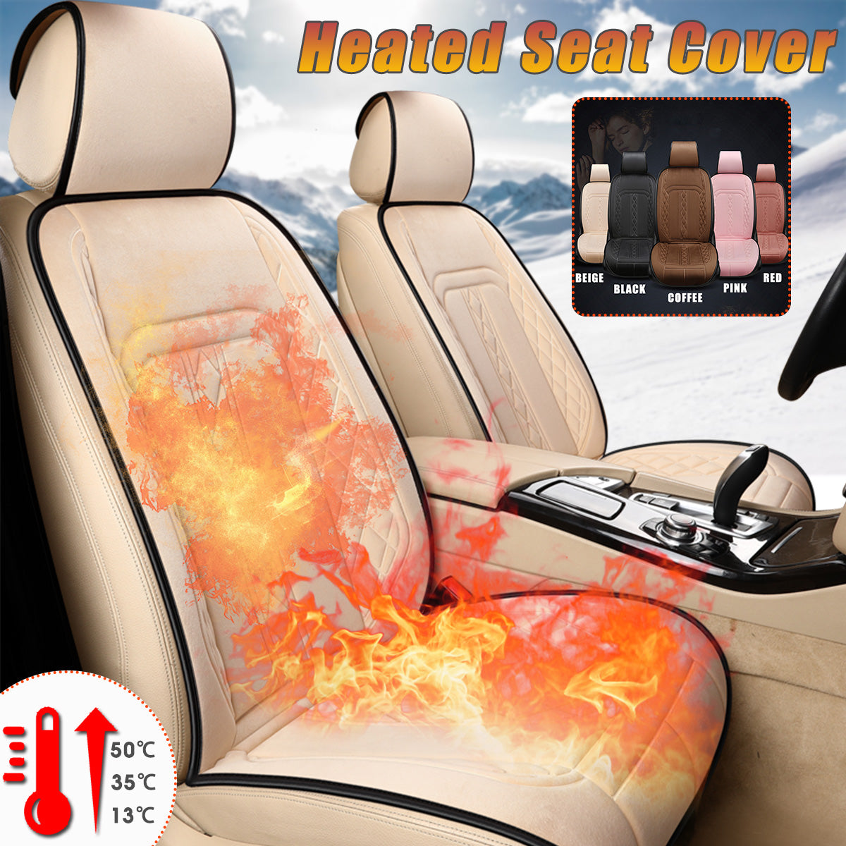 Auto Car Heated Seat Cushion Cover Heater