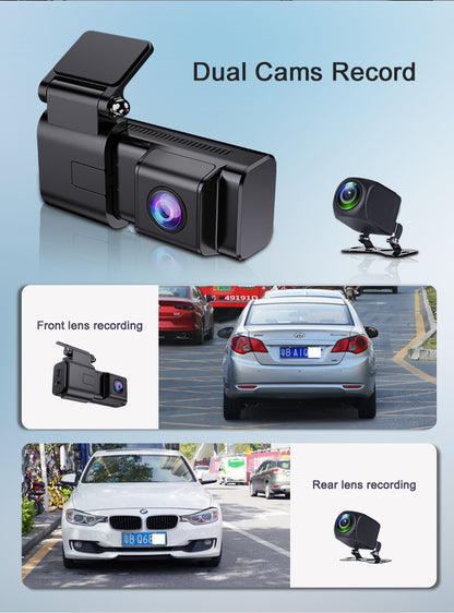 Car HD Dash Cam Dual Lens Smartphone WiFi Front and Rear Record