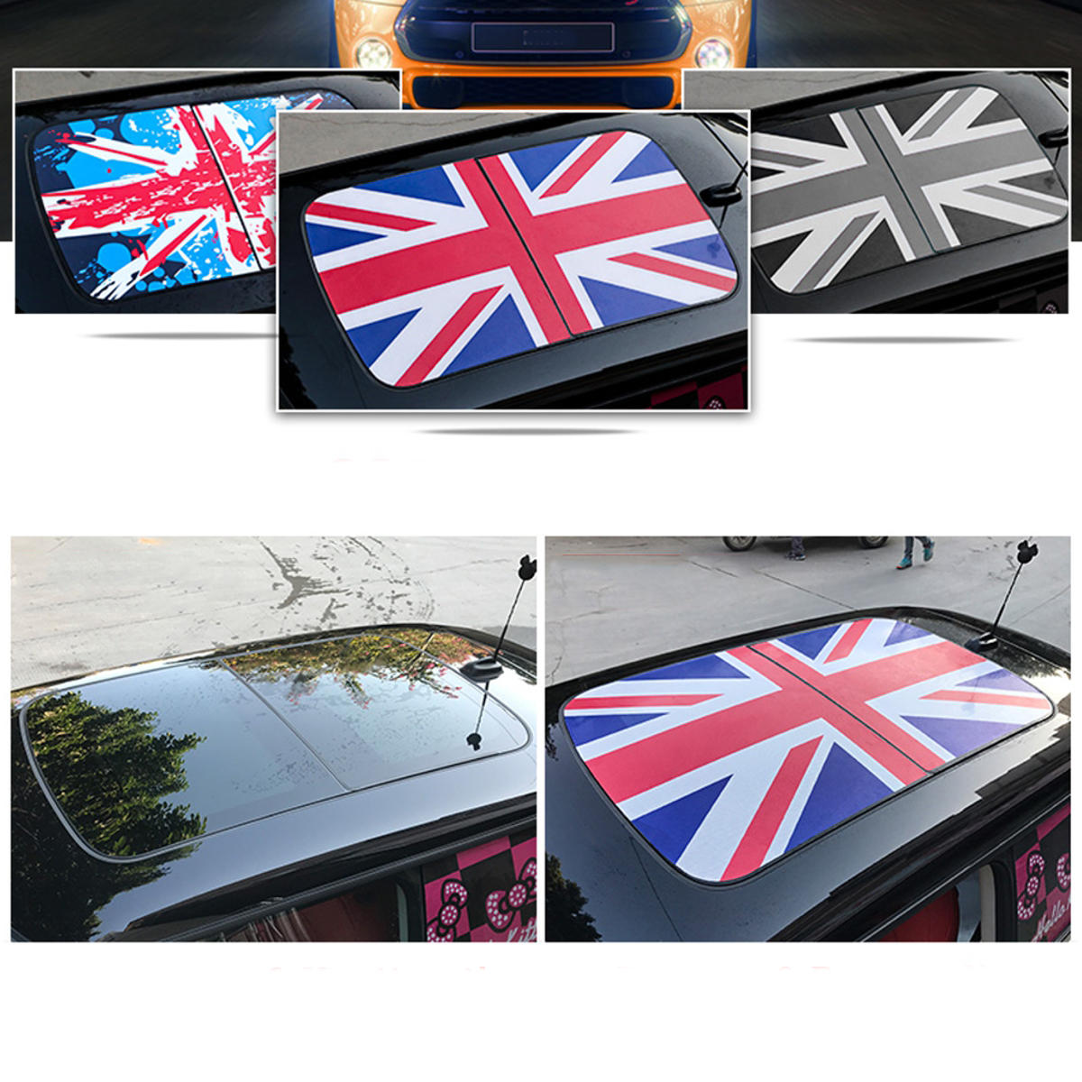 Car PVC Moon Sun Roof Graphics Decor Stickers