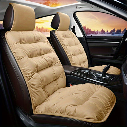 1pc Luxury Winter Car Seat Cushion - Ultra-Soft Plush, Extra Thick Front Single Seat Cover