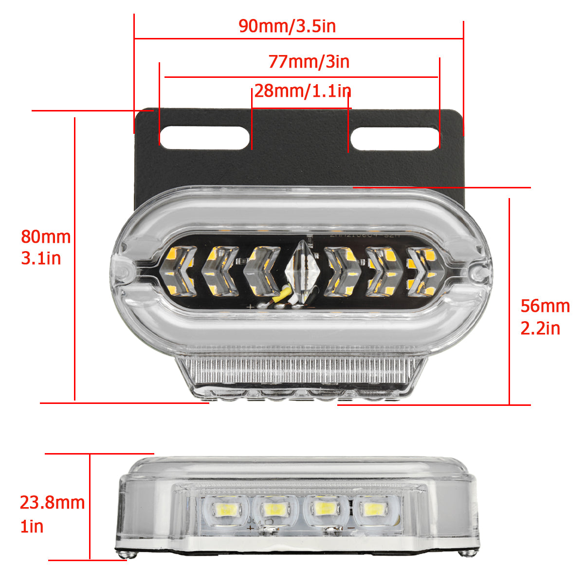 Car Flash Side Marker Light Signal Lamp 3 Modes Indicator 29LED 24V