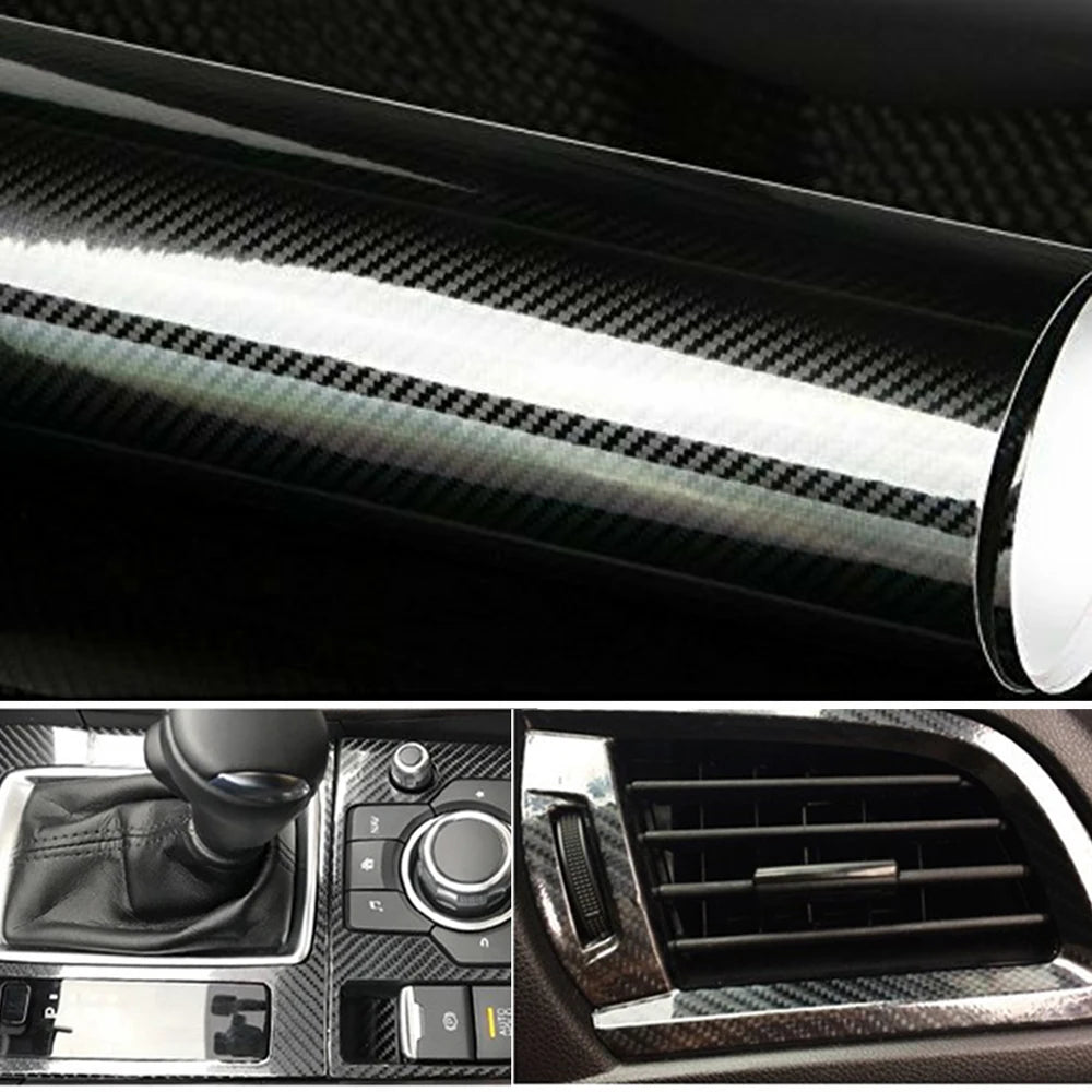 30/40/50*152cm 5D Carbon Fiber Sticker For Car Body DIY Vinyl Film Vehicle Decoration