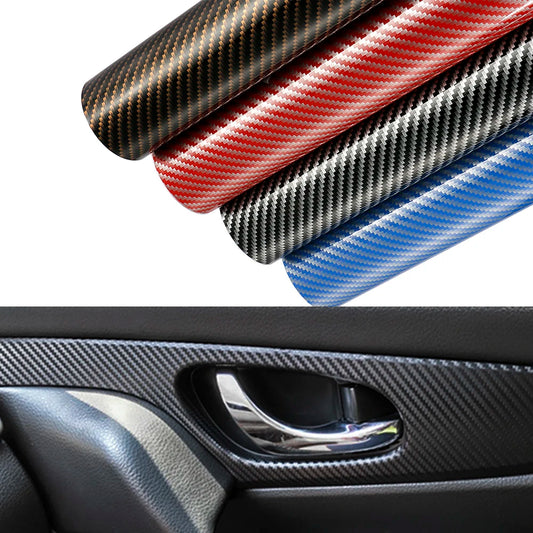 30x100cm 2D Carbon Fiber Stickers for Car Exterior Vinyl Film Wrap Protective