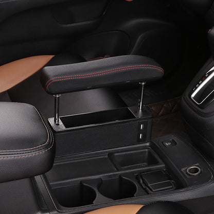 Car Universal Armrest Storage Box With Multi Function 4USB Socket Organizer