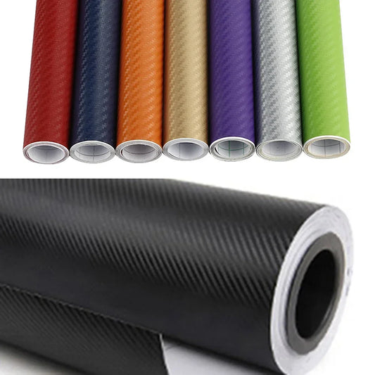 50cm Wide 3D Carbon Fiber Vinyl Film 3M Car Stickers Waterproof DIY