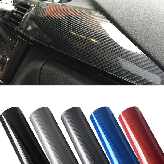 50x400/600cm 5D Car Sticker Carbon Fiber Vinyl Foil Film Air Bubble Free Self