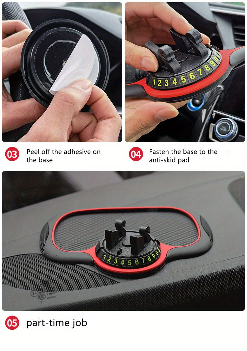 Universal Silicone Car Phone Mount Mat - Non-Slip, Anti-Slide, Multi-Functional Dashboard Pad