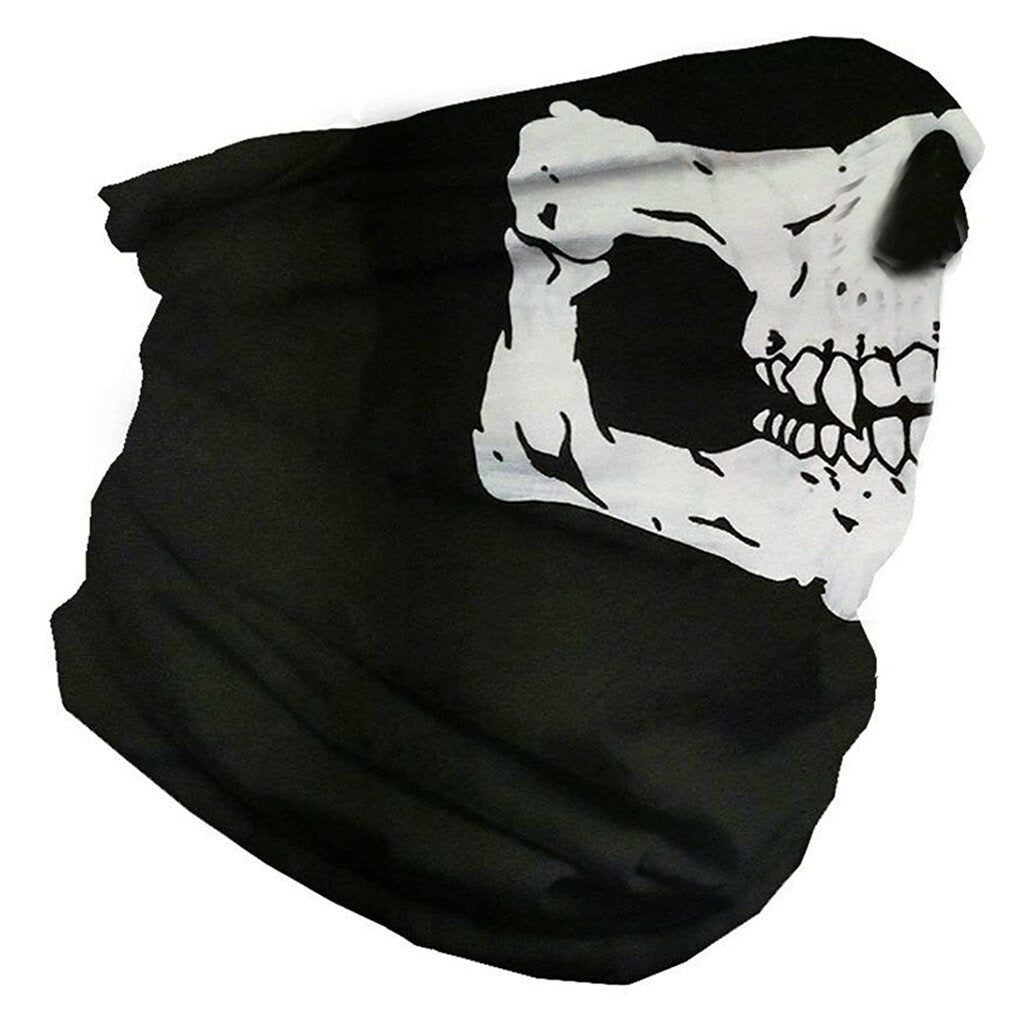 Motorcycle Skull Multi Head Wear Hat Scarf Face Mask Cap 2Pcs