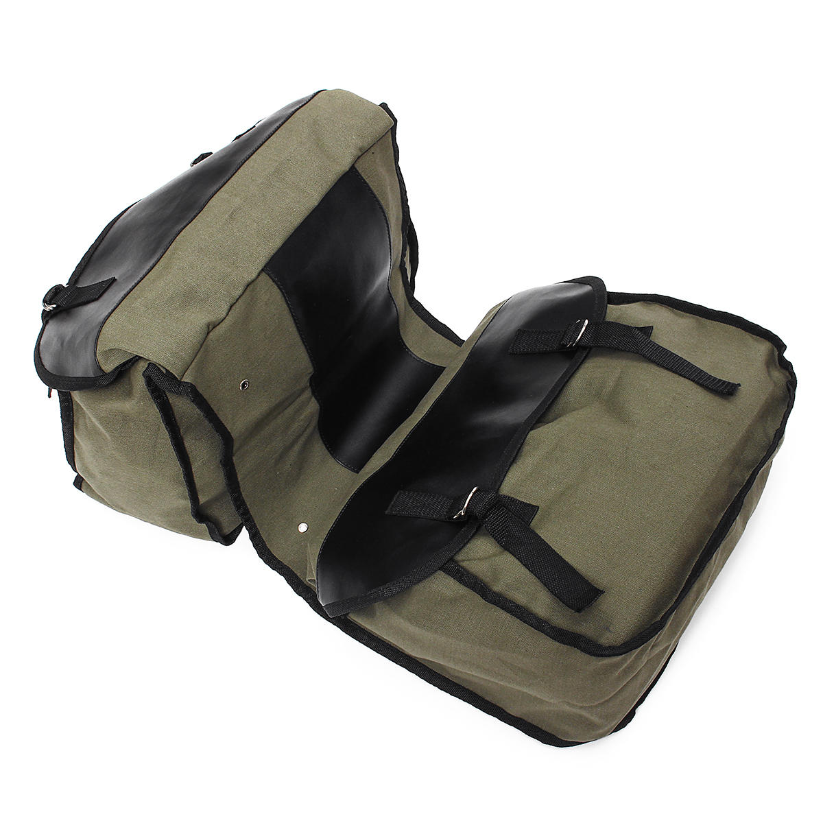 Motorcycle Saddlebags Canvas Side Back Pack Bike Multi-Purpose Luggage