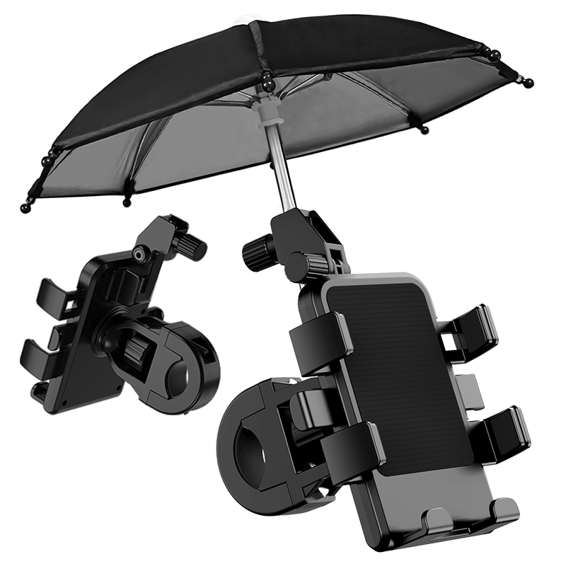 Motorcycle Mobile Phone Holder with Umbrella Navigation Bracket