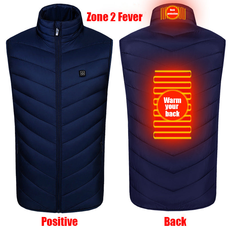 Smart Electric Heated Vest USB Intelligent Heating Three Gear Temperature Control