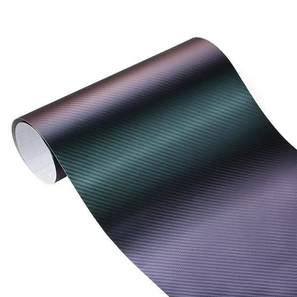 60x500cm Chameleon 3D Carbon Fiber Vinyl Film Car Wrapping Stickers Self-adhesive