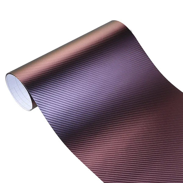 60x500cm Chameleon 3D Carbon Fiber Vinyl Film Car Wrapping Stickers Self-adhesive