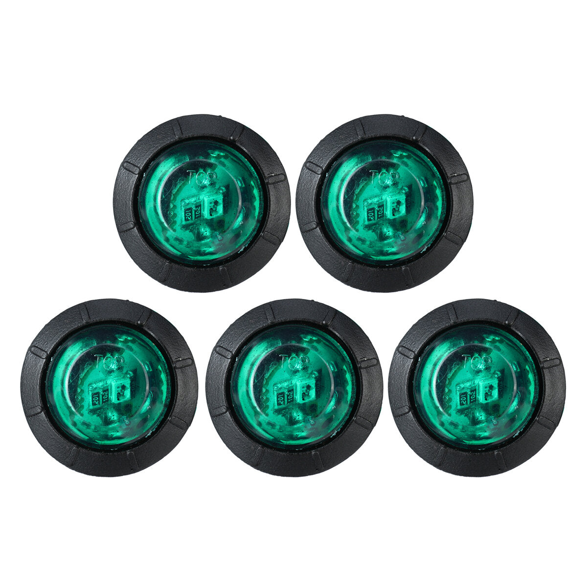 Truck Van Round LED Side Marker Light Indicator Lamp Truck Trailer Lights 5pcs 24V