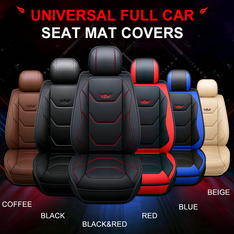 Car Mat Universal Full Cover PU Leather Breathable Seat Cushion Pad