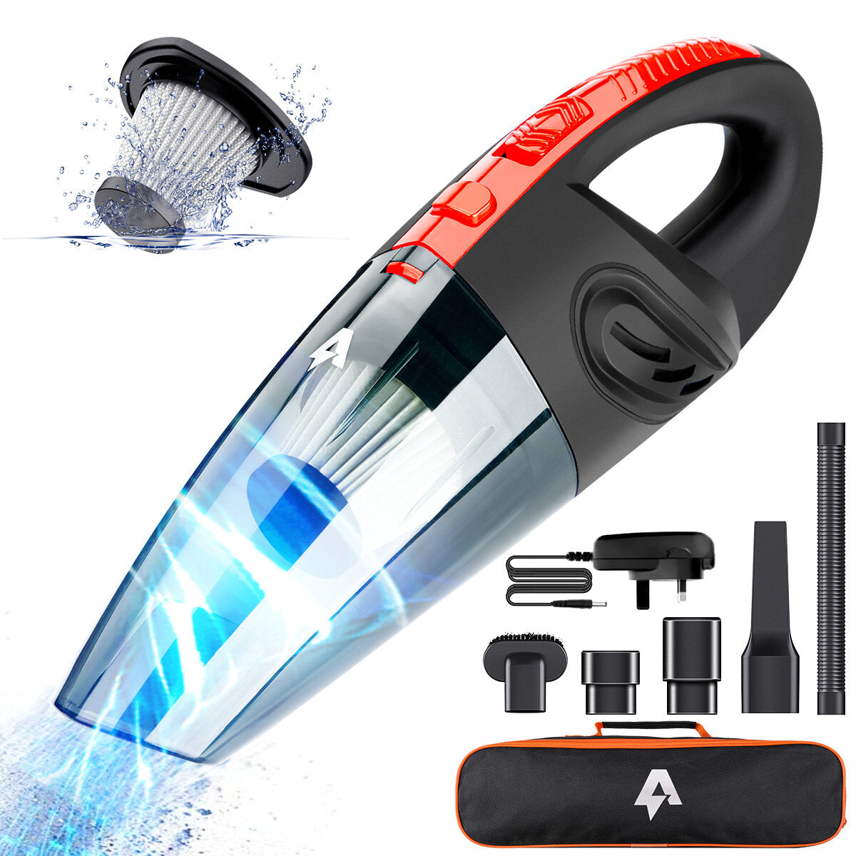 Car Vacuum Cleaner Mini Cordless Rechargeable Handheld 120w