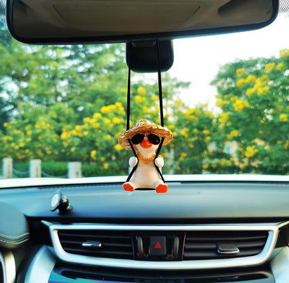 Car Rearview Mirror Swing Duck Hanging Decoration