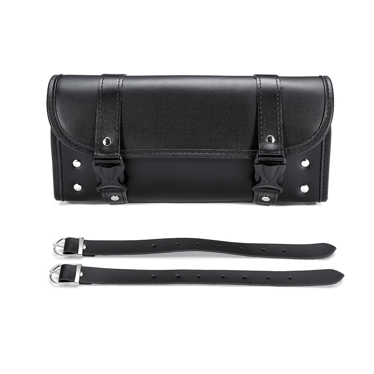 Universal Motorcycle Front PU Leather Fork Saddlebags Pouch Luggage