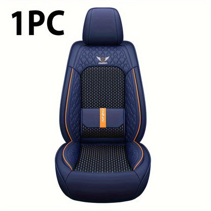 5-Seat Car Cushion Set - Premium Ice Silk Fully Surrounded Seat Covers with Breathable