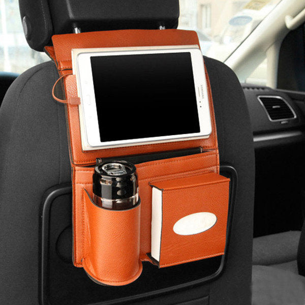 Car Seat Back Multi Pocket Micro Usb 8 Pin Type-c Charging  Storage Organizer