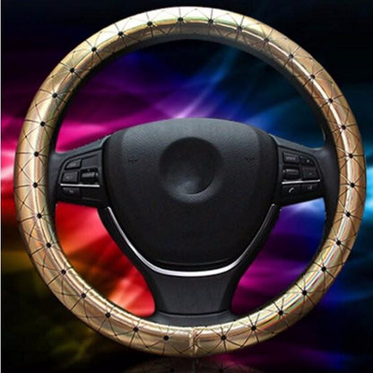 Car Universal Leather Steel Ring Wheel Cover 38cm