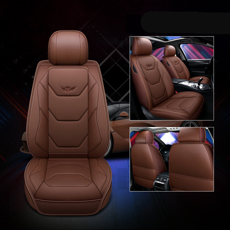 Car Mat Universal Full Cover PU Leather Breathable Seat Cushion Pad