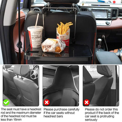 Car Seat Back Foldable Tray Food Dining Drink Laptop Desk Portable Hanging Table