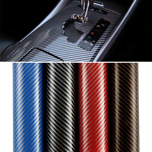 Car 2D Carbon Fiber Film Vehicle Body Decals Wrap Sheet Roll Vinyl Self