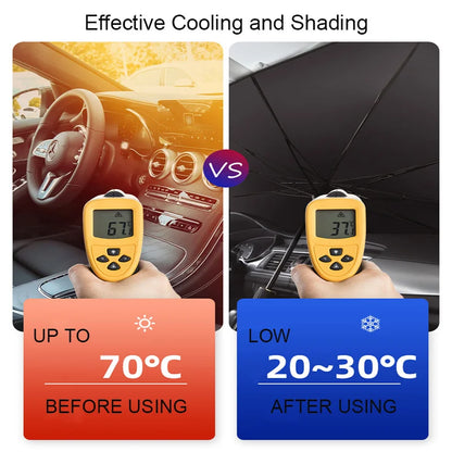 Car Auto Front Windshield Sunshade Parasol Umbrella Sun Protection