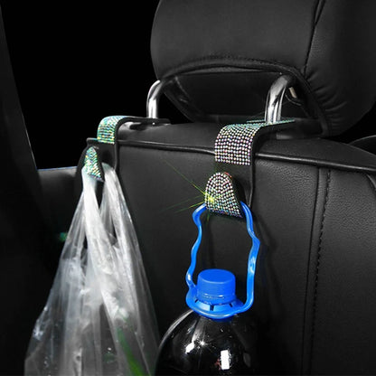 Car Seat Back Hook Diamond Bling Rhinestones Hanger Organizer