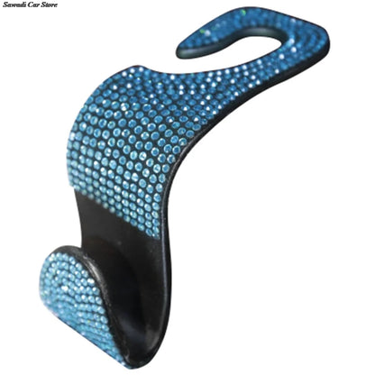 Car Seat Back Hook Diamond Bling Rhinestones Hanger Organizer