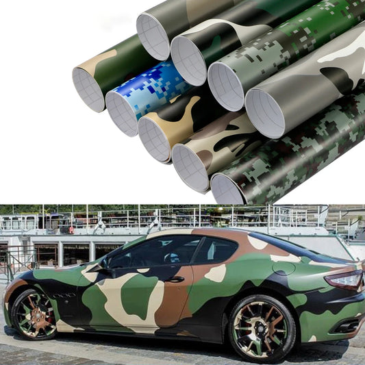 Car Styling Large Digital Woodland Green Camo Camouflage Vinyl Film DIY Stickers