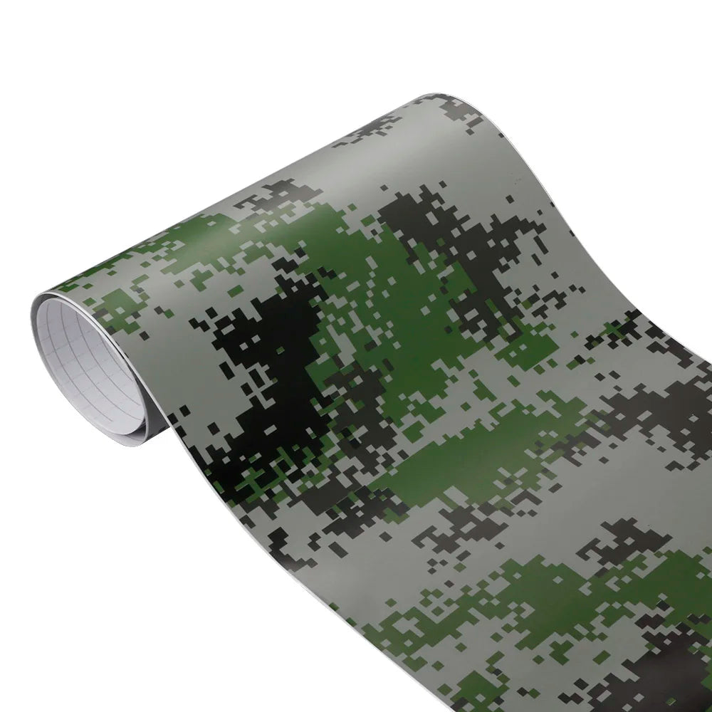 Car Styling Large Digital Woodland Green Camo Camouflage Vinyl Film DIY Stickers