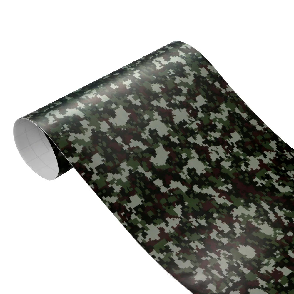 Car Styling Large Digital Woodland Green Camo Camouflage Vinyl Film DIY Stickers