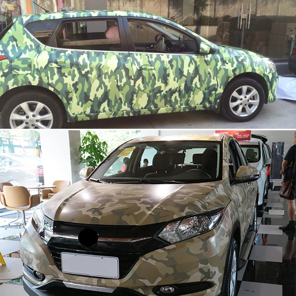 Car Styling Large Digital Woodland Green Camo Camouflage Vinyl Film DIY Stickers