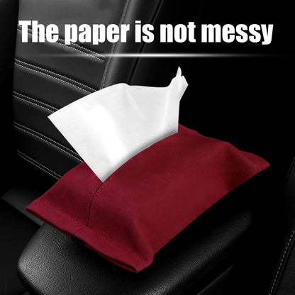 Car Tissue Box Holder Backseat Armrest Cushion