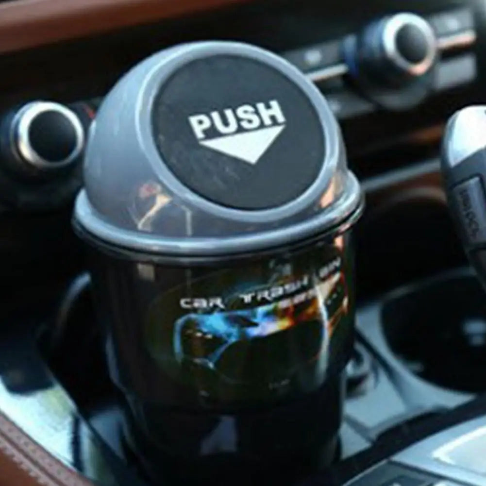 Car Trash Bin Can Mini Auto Dust Organizer Rubbish Garbage Container Storage