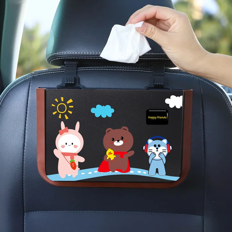 Car Trash Foldable Hanging Cartoon Multi-functional Storage Bucket Organizer