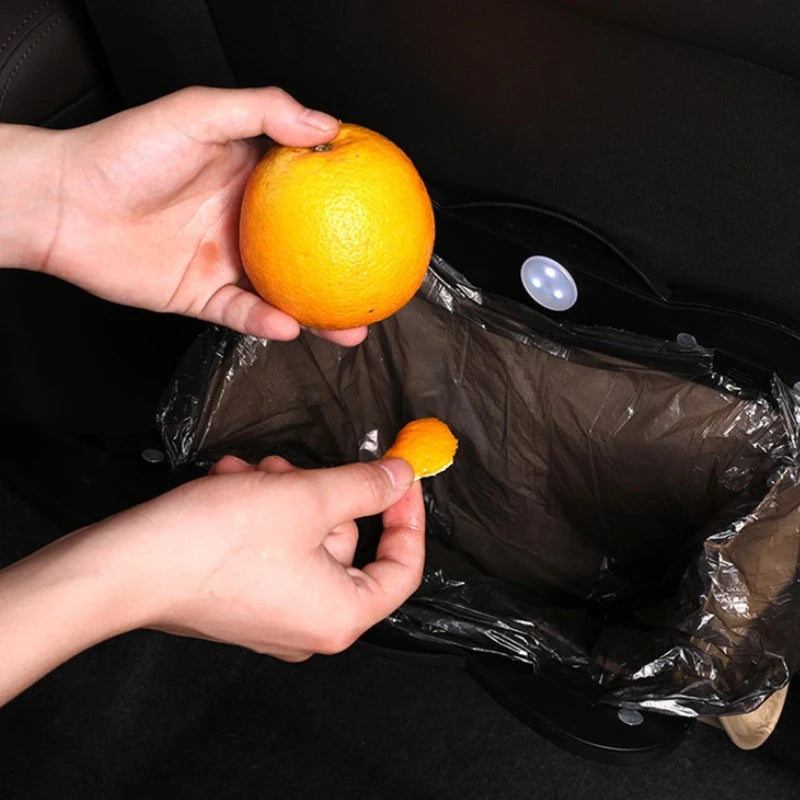 Car Trash Can Rear Seat Storage Bag Organizer