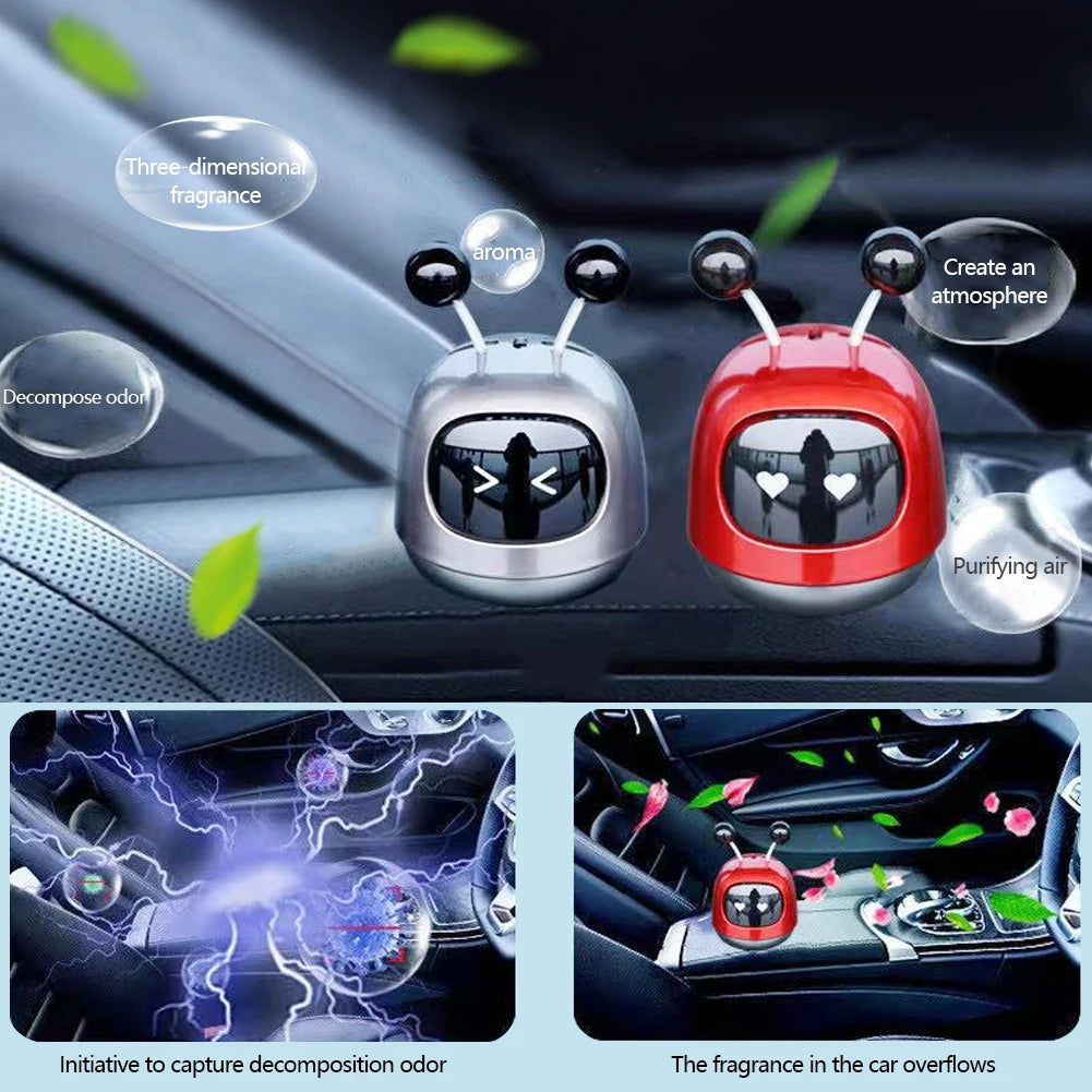 Cute Robot Diffuser Air Vent Cleaner Perfume Freshener Ornament Decor