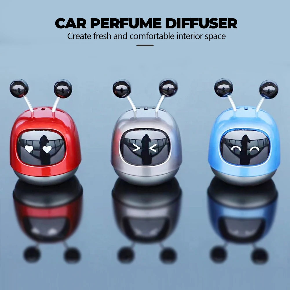 Cute Robot Diffuser Air Vent Cleaner Perfume Freshener Ornament Decor