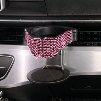 Car Diamond Crystal  Cup Holder Multi-function Ashtray Trash Bracket Organizer